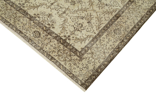 Handmade Area Rug – Vintage Cotton Wool Blend Rug 5'7'' x 9'1'' Beige Classic