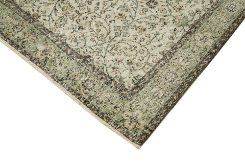 Vintage Beige Vintage Cotton Wool Handmade Area Rug 5'11'' x 9'8''