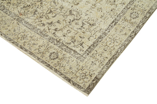 Vintage Beige Vintage Cotton Wool Handmade Area Rug 5'8'' x 9'4''