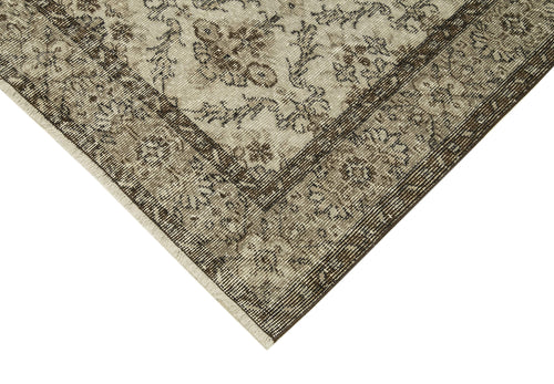 Vintage Beige Vintage Cotton Wool Handmade Area Rug 4'7'' x 7'11''