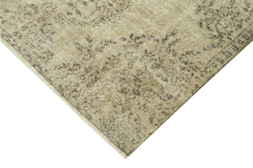 Vintage Beige Vintage Cotton Wool Handmade Area Rug 5'7'' x 9'7''