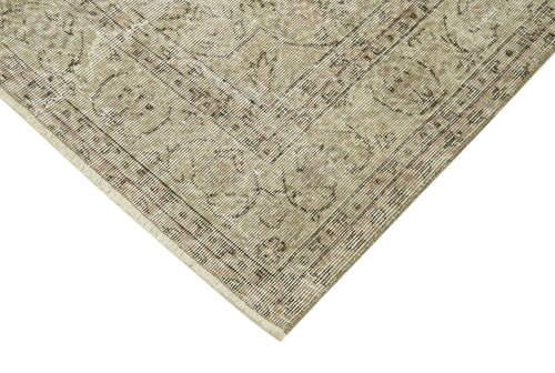 Vintage Beige Vintage Cotton Wool Handmade Area Rug 5'7'' x 8'8''