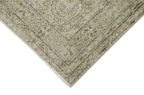 Vintage Beige Vintage Cotton Wool Handmade Area Rug 5'6'' x 9'0''