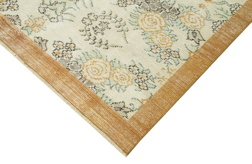 Vintage Beige Vintage Cotton Wool Handmade Area Rug 5'0'' x 8'10''