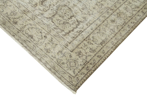 Vintage Beige Vintage Cotton Wool Handmade Area Rug 5'7'' x 8'11''