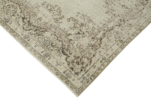 Vintage Beige Vintage Cotton Wool Handmade Area Rug 5'7'' x 9'0''