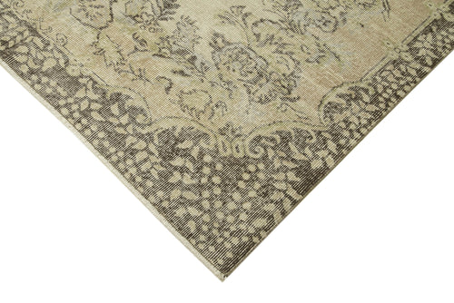 Vintage Beige Vintage Cotton Wool Handmade Area Rug 5'10'' x 9'1''