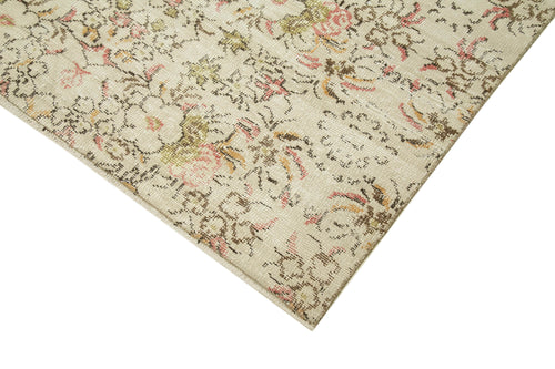 Vintage Beige Vintage Cotton Wool Handmade Area Rug 5'3'' x 8'11''