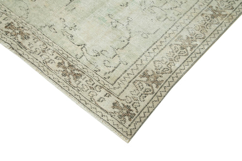 Vintage Beige Vintage Cotton Wool Handmade Area Rug 5'6'' x 8'5''