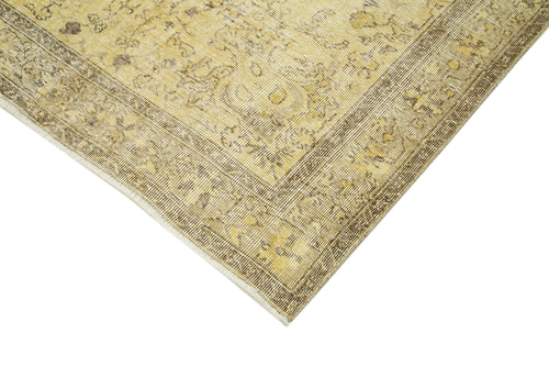 Vintage Beige Vintage Cotton Wool Handmade Area Rug 5'1'' x 8'8''