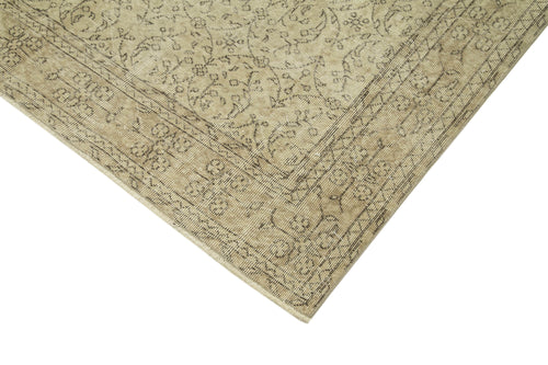 Vintage Beige Vintage Cotton Wool Handmade Area Rug 6'8'' x 10'2''