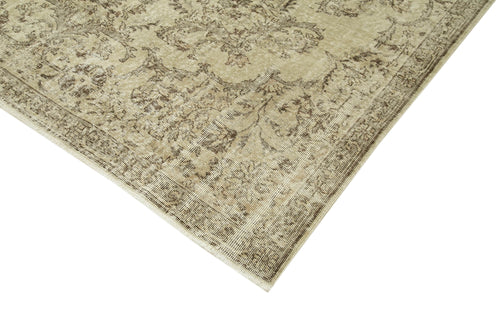 Vintage Beige Vintage Cotton Wool Handmade Area Rug 6'10'' x 10'2''
