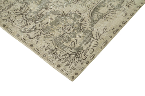 Vintage Beige Vintage Cotton Wool Handmade Area Rug 5'10'' x 9'9''