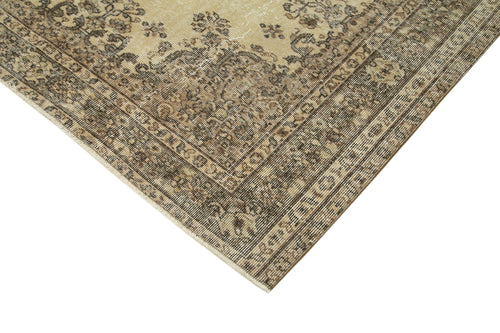Vintage Beige Vintage Cotton Wool Handmade Area Rug 6'0'' x 8'10''