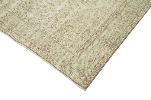 Vintage Beige Vintage Cotton Wool Handmade Area Rug 5'10'' x 9'7''