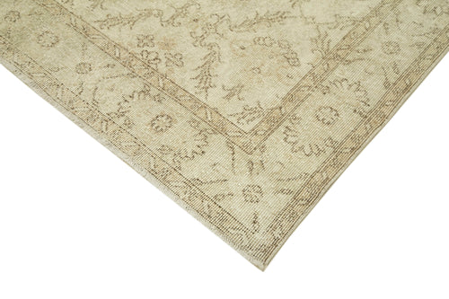 Vintage Beige Vintage Cotton Wool Handmade Area Rug 5'7'' x 9'9''