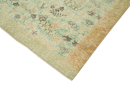 Vintage Beige Vintage Cotton Wool Handmade Area Rug 5'11'' x 10'9''