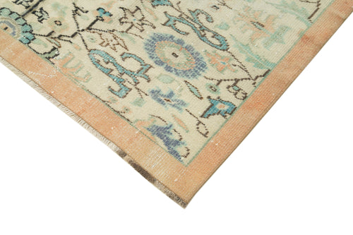 Vintage Beige Vintage Cotton Wool Handmade Area Rug 5'0'' x 8'7''