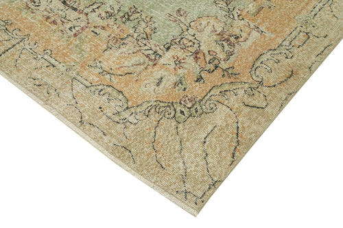 Vintage Beige Vintage Cotton Wool Handmade Area Rug 6'6'' x 10'2''