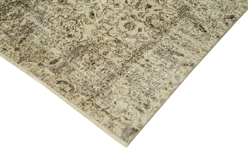 Vintage Beige Vintage Cotton Wool Handmade Area Rug 6'8'' x 10'3''