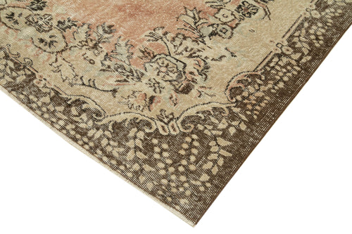 Vintage Beige Vintage Cotton Wool Handmade Area Rug 5'8'' x 8'8''