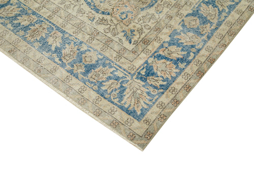 Vintage Beige Vintage Cotton Wool Handmade Area Rug 6'8'' x 10'1''