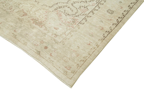 Vintage Beige Vintage Cotton Wool Handmade Area Rug 6'0'' x 10'4''