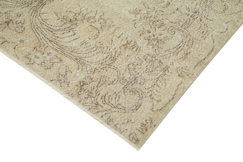 Vintage Beige Vintage Cotton Wool Handmade Area Rug 6'6'' x 10'1''