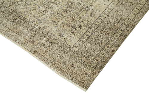 Vintage Beige Vintage Cotton Wool Handmade Area Rug 7'0'' x 9'7''