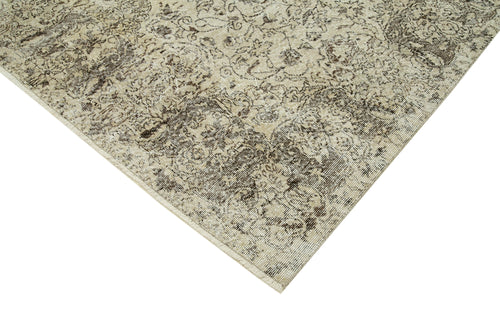 Vintage Beige Vintage Cotton Wool Handmade Area Rug 6'6'' x 10'4''