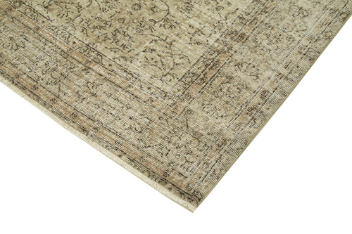 Vintage Beige Vintage Cotton Wool Handmade Area Rug 6'10'' x 9'4''