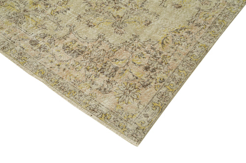 Vintage Beige Vintage Cotton Wool Handmade Area Rug 6'9'' x 10'3''
