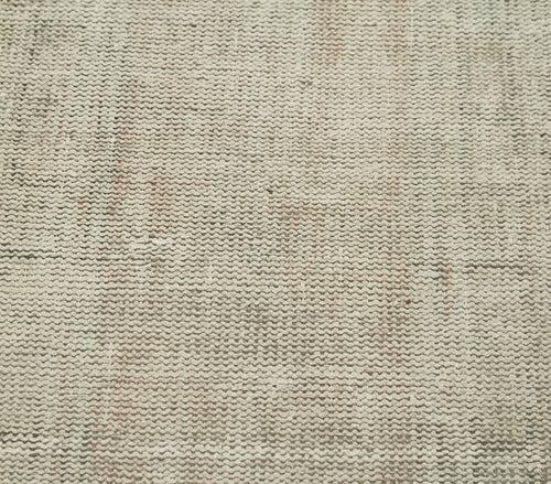 Overdyed Vintage Beige Vintage Cotton Wool Handmade Area Rug 1'9'' x 3'9''