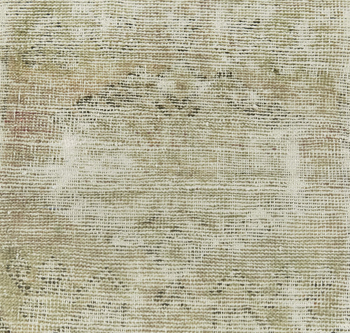 Overdyed Vintage Beige Vintage Cotton Wool Handmade Area Rug 1'5'' x 2'7''