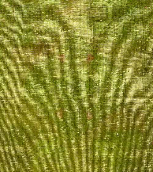 Overdyed Vintage Green Vintage Cotton Wool Handmade Area Rug 1'8'' x 2'11''