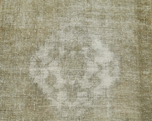 Overdyed Vintage Beige Vintage Cotton Wool Handmade Area Rug 1'6'' x 2'10''