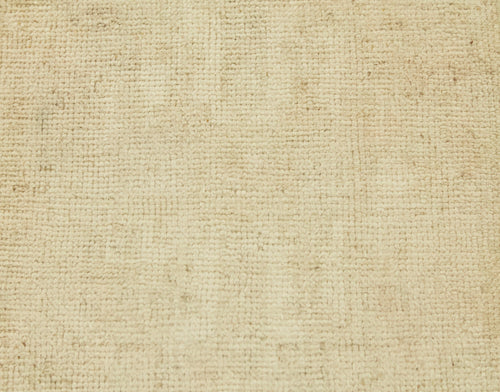 Overdyed Vintage Beige Vintage Cotton Wool Handmade Area Rug 1'5'' x 3'1''