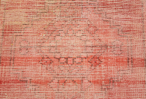 Overdyed Vintage Red Vintage Cotton Wool Handmade Area Rug 1'6'' x 3'1''