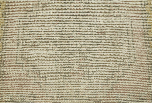 Overdyed Vintage Beige Vintage Cotton Wool Handmade Area Rug 1'8'' x 2'11''