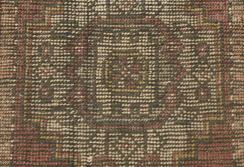 Overdyed Vintage Burgundy Vintage Cotton Wool Handmade Area Rug 1'5'' x 2'11''