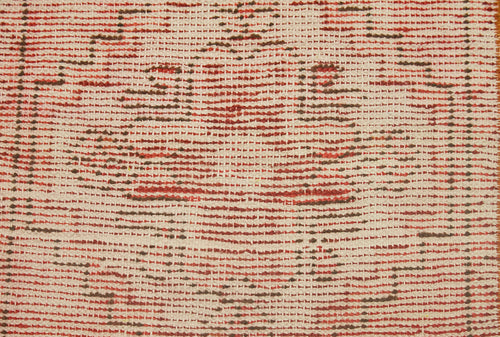 Overdyed Vintage Red Vintage Cotton Wool Handmade Area Rug 1'5'' x 2'10''