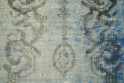 Overdyed Vintage Blue Vintage Cotton Wool Handmade Area Rug 2'1'' x 3'10''