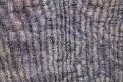 Overdyed Vintage Purple Vintage Cotton Wool Handmade Area Rug 1'8'' x 3'2''