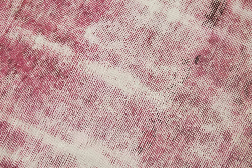Overdyed Vintage Pink Vintage Cotton Wool Handmade Area Rug 2'2'' x 2'3''
