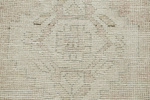 Overdyed Vintage Beige Vintage Cotton Wool Handmade Area Rug 1'7'' x 2'8''