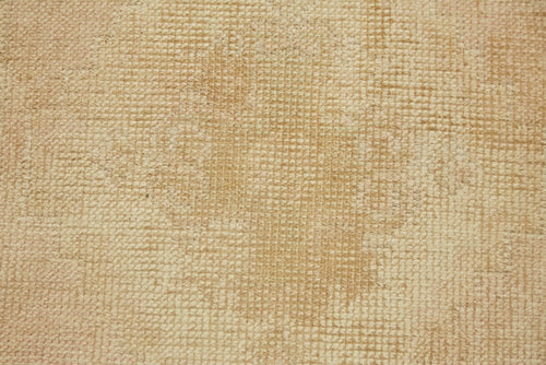 Overdyed Vintage Beige Vintage Cotton Wool Handmade Area Rug 1'8'' x 3'1''