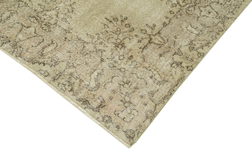 Vintage Beige Vintage Cotton Wool Handmade Area Rug 6'7'' x 10'1''