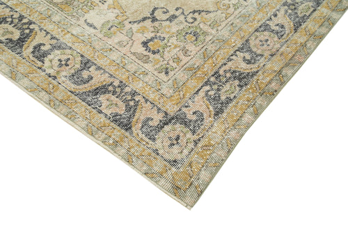 Vintage Beige Vintage Cotton Wool Handmade Area Rug 6'5'' x 10'9''