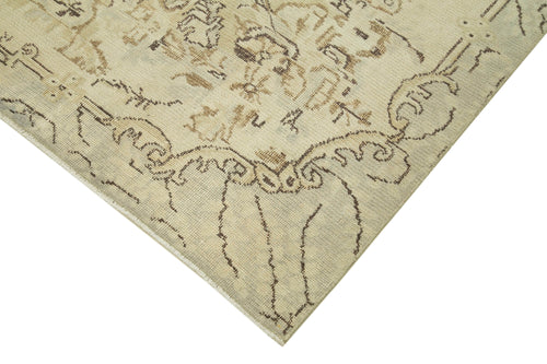Vintage Beige Vintage Cotton Wool Handmade Area Rug 6'0'' x 9'8''