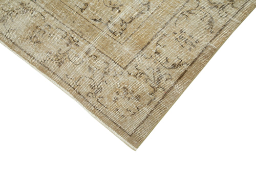 Vintage Beige Vintage Cotton Wool Handmade Area Rug 6'7'' x 9'10''